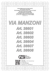 Gessi VIA MANZONI 38608 Manual Del Usuario