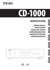 Teac CD-1000 Manual Del Usuario