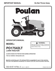 Poulan PO17542LT Manual De Instrucciones