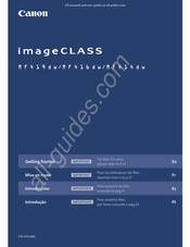 Canon imageCLASS MF419dw Guide De Mise En Route