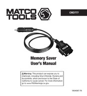 Matco Tools OBD777 Manual Del Usuario