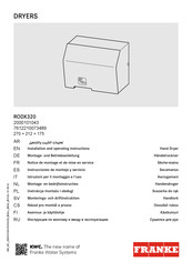 Franke RODX320 Instrucciones De Montaje Y Servicio