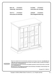 Walker Edison AF30ABGD Instrucciones De Ensamblaje