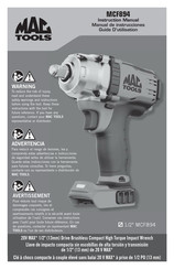 MAC TOOLS MCF894 Manual De Instrucciones