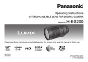 Panasonic Lumix H-ES200 Instrucciones De Operación