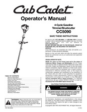 Cub Cadet CC5090 Manual Del Operador