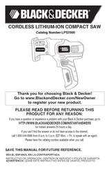 Black and Decker LPS7000-CA Manual De Instrucciones