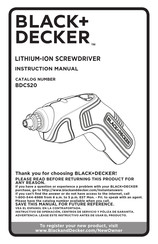 Black and Decker BDCS20C Manual De Instrucciones