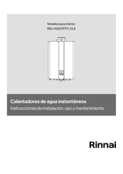 Rinnai REU-N3237FFC-CLE Instrucciones De Instalación, Uso Y Mantenimiento