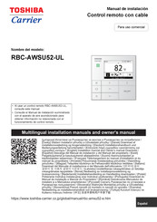 Toshiba Carrier RBC-AWSU52-UL Manual De Instalación