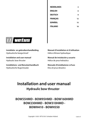 Vetus BOW230HMD Manual De Instalación Y Usuario