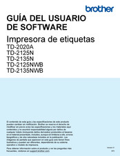 Brother TD-2135N Guia Del Usuario
