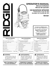 RIDGID R01501 Manual Del Operador