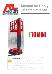 Alo Lift E 70 MINI Manual De Uso Y Mantenimiento