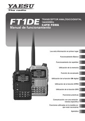 Yaesu FT1DE Manual De Funcionamiento