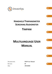 Inventis TIMPANI Manual Del Usuario