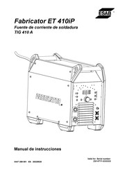 ESAB Fabricator ET 410iP Manual De Instrucciones