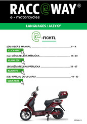 RACCEWAY E-FICHTL Manual De Instrucciones