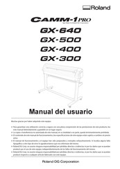 Roland Camm-1 Pro GX-400 Manual Del Usuario