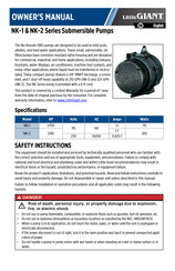 Little Giant NK-1 Manual Del Propietário