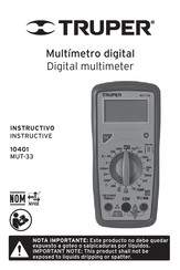 Truper 10401 Instrucciones