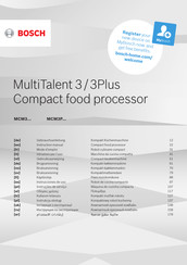 Bosch MultiTalent 3 Plus MCM3P Serie Instrucciones De Uso