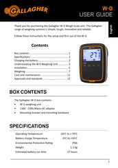 Gallagher W-0 Guia Del Usuario