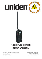 Uniden PRO538HHFM Manual De Instrucciones