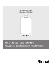 Rinnai REU-A2426WF(K)-CLE Instrucciones De Instalación, Uso Y Mantenimiento