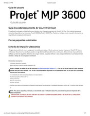 3D Systems ProJet MJP 3600 Guia Del Usuario