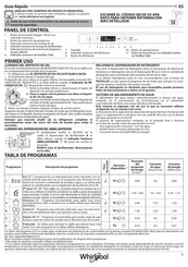 Whirlpool WSIC 3M17 Guía Rápida