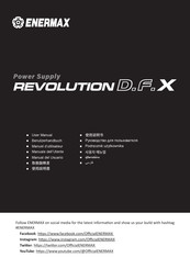 ENERMAX REVOLUTION D.F.X Manual Del Usuario