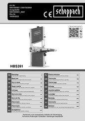 Scheppach HBS261 Traduccion Del Manual De Instrucciones Originale