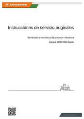 Amazone Cataya 3000 Super Instrucciones De Servicio Originales