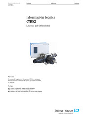 Endress+Hauser CYR52 Información Técnica