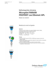Endress+Hauser Micropilot FMR60B Información Técnica