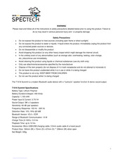 Spector&Co SPECTECH T1016 Manual De Instrucciones