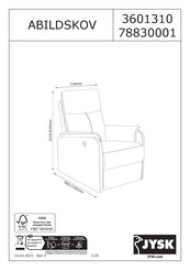 JYSK ABILDSKOV 3601310 Manual De Instrucciones