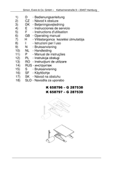 Simon, Evers & Co G 287538 Manual Del Usuario