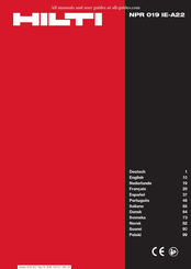 Hilti NPR 019 IE-A22 Manual De Instrucciones
