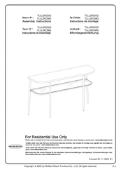 Walker Edison TLLL2KCMG Instrucciones De Ensamblaje