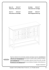 Walker Edison W52C4CT Instrucciones De Ensamblaje