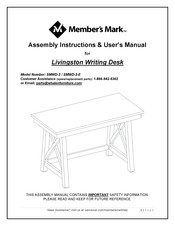 Member's Mark Livingston SMWD-2-E Instrucciones De Montaje