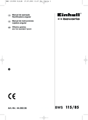 EINHELL bavaria BWS 115/850 Manual De Instrucciones