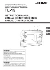 JUKI TL-15 Manual De Instrucciones