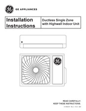 GE ASH118URDSD Instrucciones De Instalación