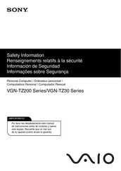 Sony VAIO VGN-TZ200 Serie Manual De Instrucciones