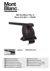 Mont Blanc MB RoofBars Flex 3 Base Unit BU1 + FK226 Instrucciones De Montaje