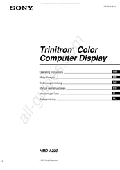 Sony Trinitorn HMD-A220 Manual De Instrucciones