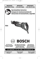 Bosch RS35 Instrucciones De Funcionamiento Y Seguridad